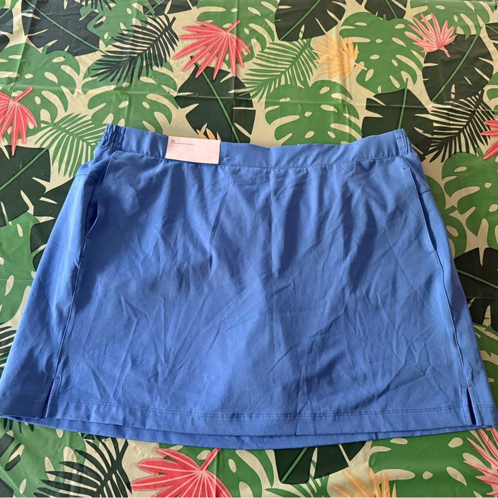 New Lady Hagen Blue Perforated Skort Skirt Size XXL NWT
